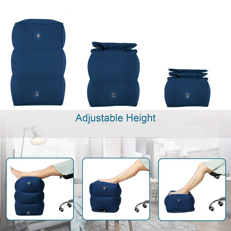 Inflatable Travel Foot Rest Pillow